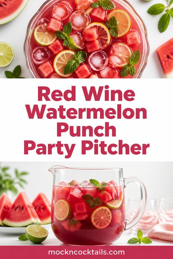 watermelon red wine punch